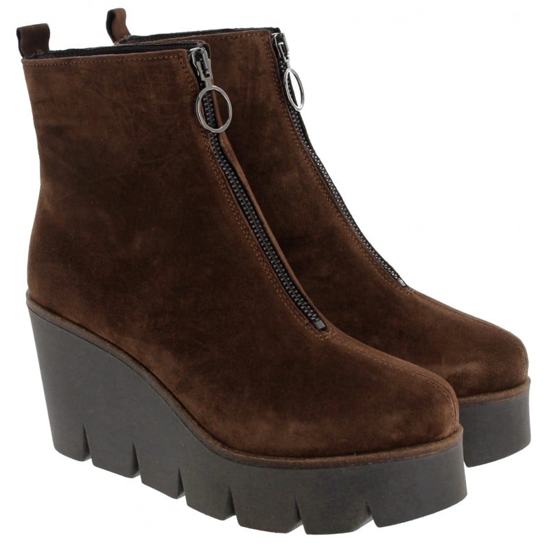 Alpe 4549 ankle boots in tan suede